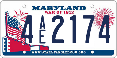 MD license plate 4AE2174