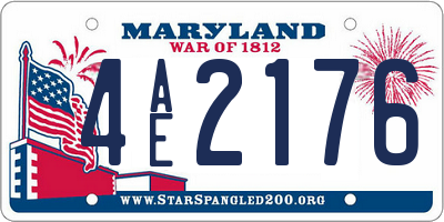 MD license plate 4AE2176