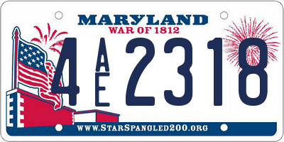 MD license plate 4AE2318