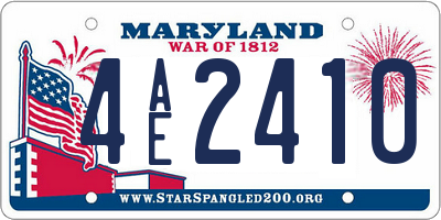MD license plate 4AE2410