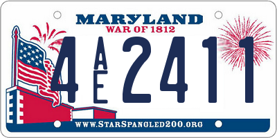 MD license plate 4AE2411
