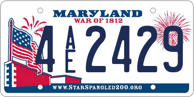 MD license plate 4AE2429