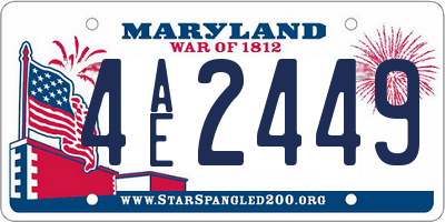 MD license plate 4AE2449