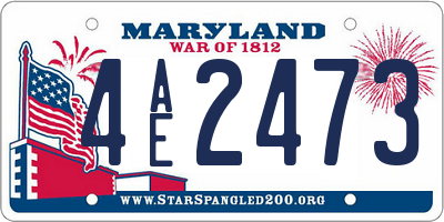 MD license plate 4AE2473