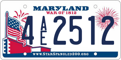 MD license plate 4AE2512