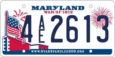 MD license plate 4AE2613