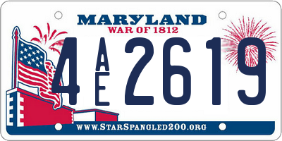 MD license plate 4AE2619