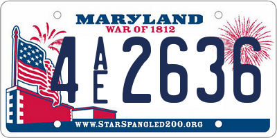 MD license plate 4AE2636