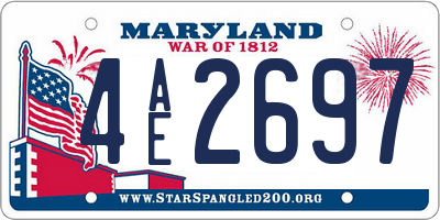 MD license plate 4AE2697