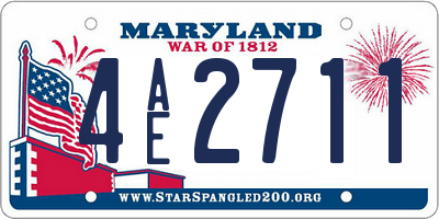 MD license plate 4AE2711
