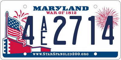 MD license plate 4AE2714