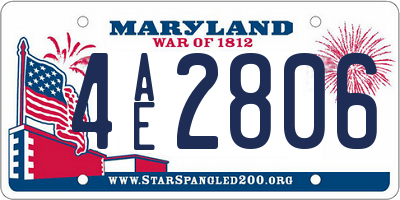 MD license plate 4AE2806