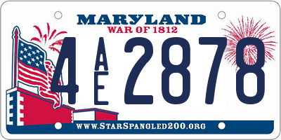 MD license plate 4AE2878