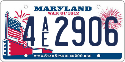 MD license plate 4AE2906