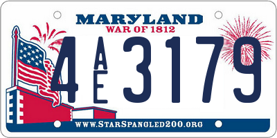 MD license plate 4AE3179