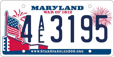 MD license plate 4AE3195