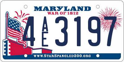 MD license plate 4AE3197