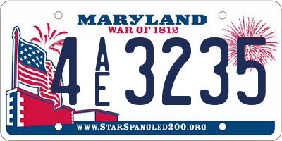 MD license plate 4AE3235