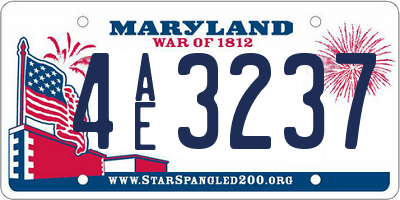 MD license plate 4AE3237