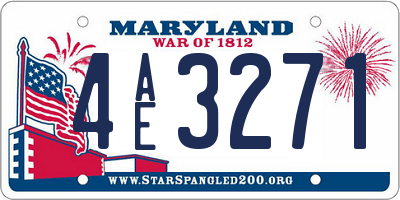 MD license plate 4AE3271