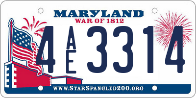 MD license plate 4AE3314