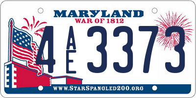 MD license plate 4AE3373