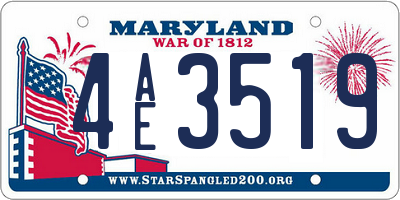 MD license plate 4AE3519