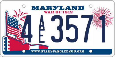 MD license plate 4AE3571