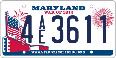 MD license plate 4AE3611