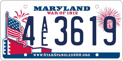 MD license plate 4AE3619