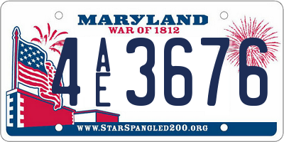 MD license plate 4AE3676