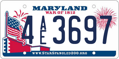MD license plate 4AE3697