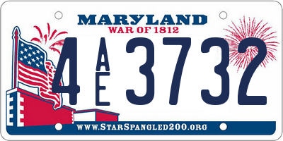 MD license plate 4AE3732