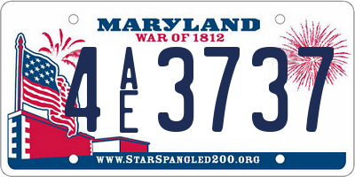 MD license plate 4AE3737