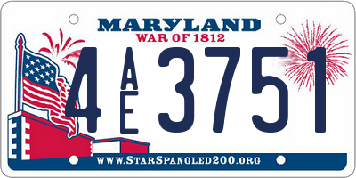 MD license plate 4AE3751
