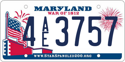 MD license plate 4AE3757