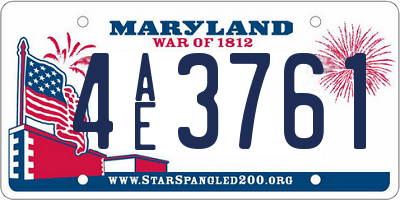 MD license plate 4AE3761