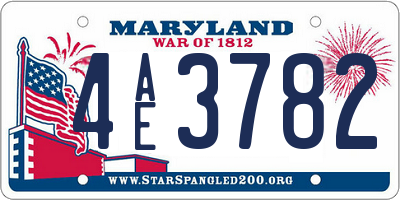 MD license plate 4AE3782
