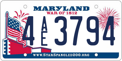 MD license plate 4AE3794
