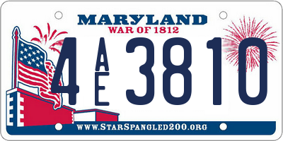 MD license plate 4AE3810