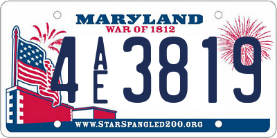 MD license plate 4AE3819