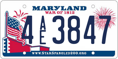 MD license plate 4AE3847