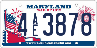 MD license plate 4AE3878
