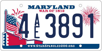 MD license plate 4AE3891
