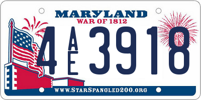 MD license plate 4AE3918