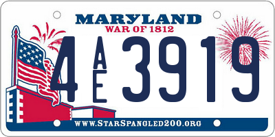MD license plate 4AE3919