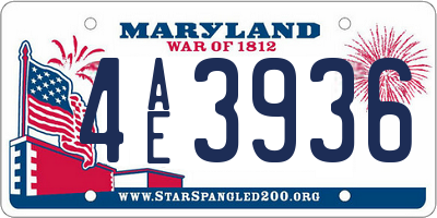 MD license plate 4AE3936