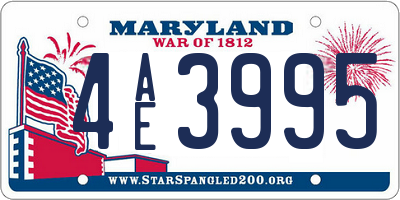 MD license plate 4AE3995