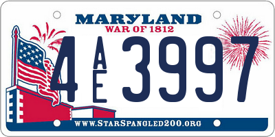 MD license plate 4AE3997