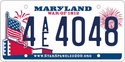 MD license plate 4AE4048